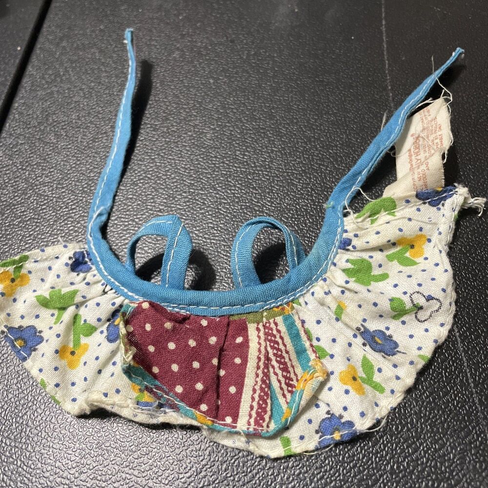 Vintage Knickerbocker Patchwork Doll Dress Apron Tiny see measurements Holly Hob